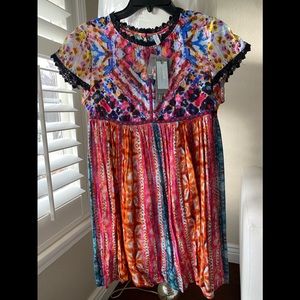 NWT - Anthropologie Bl-nk Trudie Tunic Dress, Red, Size XXSP